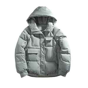 Veste matelassée écologique, veste d'hiver, vente en gros, veste matelassée en coton, couleurs vives personnalisées, veste matelassée lisse pour hommes - Product Image 1