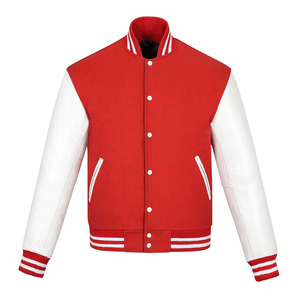 OEM Custom High Quality Embroidery Patch Front <b>Warm</b> College Bomber Letterman Varsity <b>Jacket</b> Windproof <b>Waterproof</b> Men's <b>Jackets</b> - Product Image 1