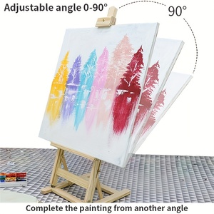 Accesorios de pintura de madera hechos a mano, soporte de caballete de exhibición de mesa ecológico para arte fotográfico - Product Image 6