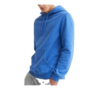 Sweat à capuche d'hiver pour homme en coton 100% uni de haute qualité, logo brodé personnalisé, polaire épaisse, coupe classique, séchage rapide - Product Image 5