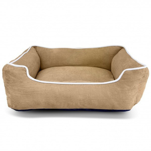 Cama de lujo para perros de terciopelo gris, suave y acolchada, con laterales de apoyo, diseño elegante para perros pequeños y medianos. - Product Image 6