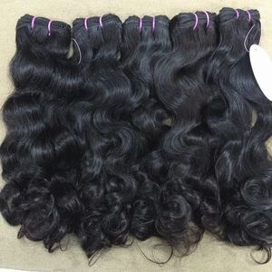 Funmi 100 por ciento de extensiones de cabello humano indio virgen Natural Pixie paquetes de tejido suave cabello rizado para vendedores de estilo Pixie - Product Image 3