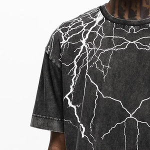 Venta al por mayor Hip Hop personalizado impreso hombres Regular Fit 100% algodón cuello camiseta de secado rápido transpirable cuatro estaciones hecho Hexo - Product Image 5