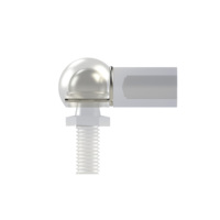 Raccord à rotule DIN71805 BA005 pour ressort à gaz, connecteur de montage, embout de tige en acier zingué, fixation P2 de précision ISO