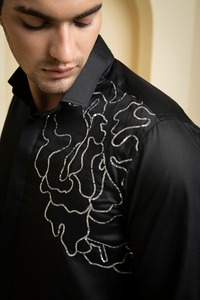 Veste Courte de Mariage pour Femme Broderie Artisanale Luxe Perles Couleur Unie Écologique Personnalisable Chaude Décontractée - Product Image 5
