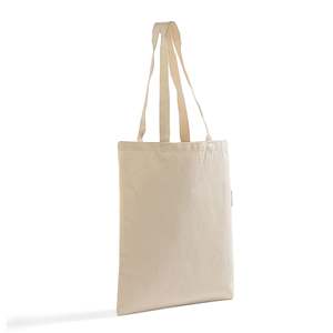 Medium Organic Cotton Heavy Canvas Tote <b>Bags</b> <b>Long</b> Eco-Friendly Recyclable Flat Bottom for Daily Use Advertising Plain OR200 - Product Image 5