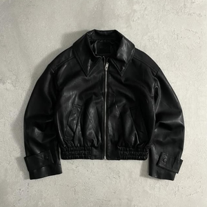 Chaqueta de Motociclista de Piel de Vaca para Hombre, de Alta Calidad, al por Mayor, Cuello Redondo, Transpirable, con Cremallera, Estilo Urbano, Largo Regular - Product Image 2