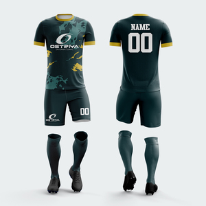 Uniforme de football unisexe 100% haute qualité, confortable, respirant, séchage rapide, manches courtes, taille adulte, coupe ajustée, nouveau design 2026 - Product Image 1