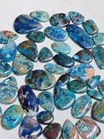 Cabochon de pierres précieuses Shattukite de qualité AAA pierre de Shattuckite en agate verte naturelle de haute qualité pour bijoux faits à la main pierres précieuses en vrac