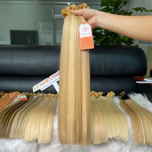 เคราตินปลายแบนต่อผม Remy เวียดนาม100% มนุษย์ผมคู่วาดบริสุทธิ์ดิบที่ยังไม่ได้ผมบริสุทธิ์ดิบ - Product Image 3
