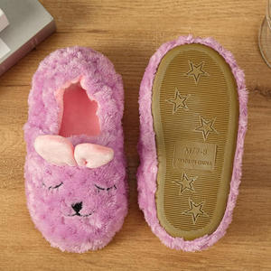 Chaussons de maison pour bébé fille avec semelle antidérapante Chaussons d'intérieur en peluche doux pour l'hiver Chaussons chauds pour lapin de dessin animé - Product Image 6