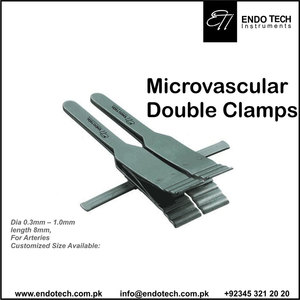 Abrazadera doble manual más vendida Abrazadera microvascular de acero inoxidable no magnética para instrumentos de microcirugía - Product Image 6