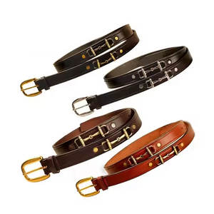 Haute qualité dames équestre étiqueté ceintures en cuir pur classique ceintures d'équitation en cuir uni femmes cavaliers durables - Product Image 3