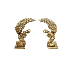 Thánh <span class=keywords><strong>Arc</strong></span> Giao Ước Thiên Thần Bức Tượng Cặp Điêu Khắc Với Đôi Cánh Lớn 3 Inch Kim Loại Trong Nhà/Ngoài Trời Nhà Vườn Tượng Bởi Judaika - Product Image 1