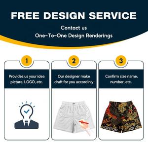 Pantalones cortos de malla de costura de 5 pulgadas personalizados de alta calidad, pantalones cortos de malla para hombre de diseñador con estampado de patrón de estilo chino, pantalones cortos de malla personalizados - Product Image 5