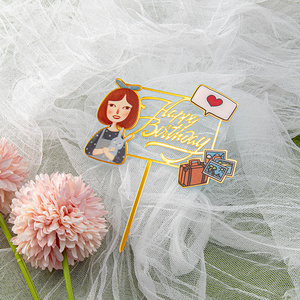 Decoración exquisita hecha a mano para pastel de cumpleaños y bodas, nuevo diseño de flor, adorno <span class=keywords><strong>Sexy</strong></span> para chica - Product Image 1