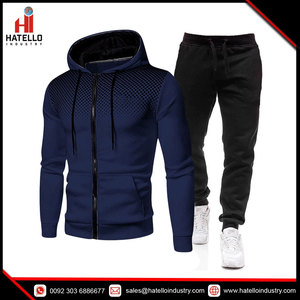 Nuevos chándales deportivos informales de invierno para hombre, conjunto de Sudadera con capucha de lana con cremallera y pantalones de chándal, diseño impreso - Product Image 6