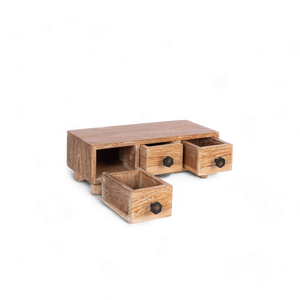 NOVO Versatile Mini Chest 3 Cajones Solución de almacenamiento cuadrada compacta para artículos valiosos Cajas y contenedores de almacenamiento no tradicionales - Product Image 4