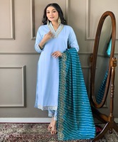 Ensemble Salwar en Coton Vintage Indien et Pakistanais pour Femme, Vêtements Décontractés et Élégants, Haut, Bas et Dupatta, Couleur Violet, Vente en Gros