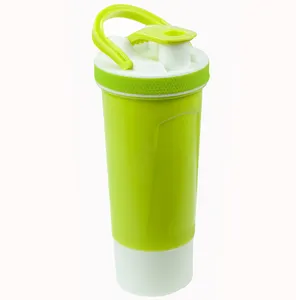 플라스틱 셰이커 병 BPA 무료 고품질 체육관 컵 3 층 700ml 추가 분말 저장 셰이커 단백질 쉐이크 사전 운동