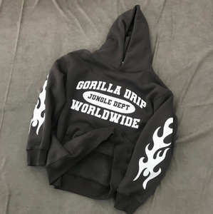 Sudadera con Capucha Unisex Extra Grande, 100% Algodón, Hombros Caídos, Ecológica, Bordado Personalizado, Efecto Desgastado por el Sol - Product Image 1