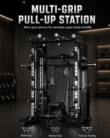Machine Smith : Équipement d'entraînement complet pour la maison, ensemble multifonctionnel pour squats, développés couchés et barres de musculation