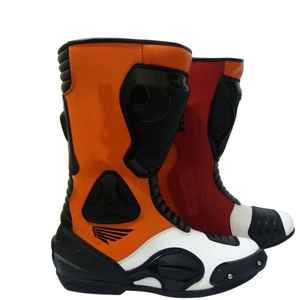 Bottes de course en cuir pour moto personnalisées OEM pour hommes, bottes de course de qualité pour motard, fabrication de logo personnalisé, bottes en gros à bas prix - Product Image 4