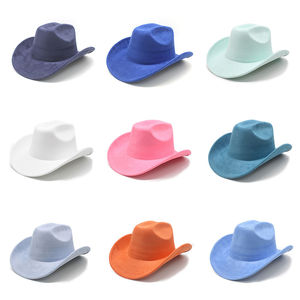 Sombrero de Vaquero Occidental Extra Largo de Primera Calidad, Material de Cuero, Listo para el Invierno, para Fiestas y Pesca, Accesorio de Moda Unisex - Product Image 2