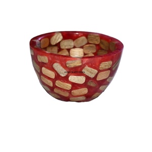 Usine directe résine bois bols de service bonne qualité quantité en vrac vaisselle en bois pour le camping pour salade de fruits et pâtes - Product Image 5