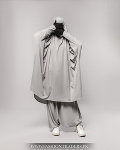 Conjunto de Dos Piezas de Jilbab de Alta Demanda para Mujeres Musulmanas, Ropa Islámica Modesta, Talla Grande, Hecho a Mano, Poliéster Transpirable, Venta al por Mayor de Fábrica - Product Image 2