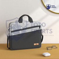 Tas Laptop Unisex Warna Abu-Abu Hitam Berkualitas Tinggi Ringan Harga Terjangkau Multi Kantong Tahan Air Nyaman Bernapas