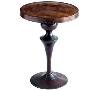 Mesa auxiliar de aluminio minimalista moderna, mesa redonda de metal fundido hecho a mano para muebles de sala de estar y dormitorio - Product Image 1