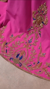 Elegant Moroccan Silk Crepe <b>Floor</b>-Length Party Caftan Dress Handmade Embroidered <b>White</b> Takchita Women Standard Size Nikkah - Product Image 3