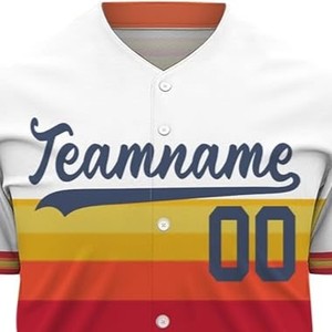 Jersey de béisbol para hombre de tasa razonable, peso ligero, material duradero de alta calidad, el mejor diseño, Jersey de béisbol con medias mangas - Product Image 4