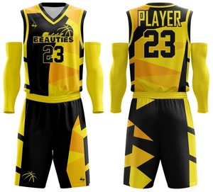Vêtements de sport imprimés d'été de haute qualité en gros RTS uniformes de basket-ball pour hommes entièrement personnalisés ensemble de tissus à séchage rapide respirant - Product Image 2