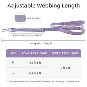 Correa para perro de neopreno resistente con logotipo personalizado con <span class=keywords><strong>2</strong></span> asas, correa para perro con doble ASA, doble ASA - Product Image 3