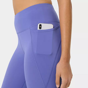 Leggings de yoga sportifs unisexes pour femmes, taille haute, haute compression, respirants, antibactériens, sans couture, 180g Spandex/Nylon/Polyester - Product Image 5