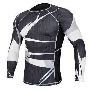 Nouveauté Rash Guard de haute qualité à manches longues Léger pour hommes Performance Confortable Respirant Couleur unie Rash Guard - Product Image 6