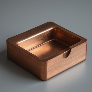 Cendrier à cigares en laiton poli de luxe, forme ronde, design durable et écologique pour une présentation élégante sur table - Product Image 4