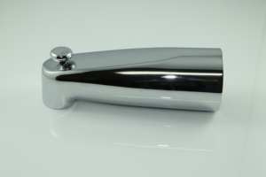 Bec de robinet de baignoire à longue portée de neuf pouces, en laiton massif de qualité supérieure, finition chromée polie - Product Image 2