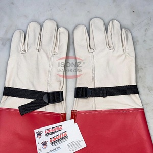 Guantes de Trabajo Eléctricos ISONZ con Exterior de Cuero, Anti-Impacto y Antideslizantes, para Uso General y para Trabajadores Eléctricos - Product Image 3