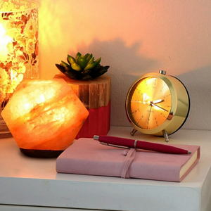 Handmade Best Quality Himalayan Crystal Pink Salt Lamp with Wooden Base Natural Crafts with Night Light Effect - Product Image 3