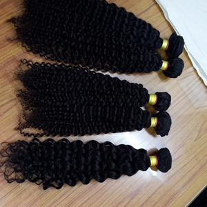 Extensions de cheveux vierges indiennes 100% non traitées, bouclées, cuticules alignées, mèches humaines, extrémités tirées individuellement, double trame à la machine - Product Image 4