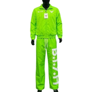 Conjunto Deportivo Personalizado Verde Neón para Hombre, Chaqueta con Cierre Completo y Pantalones Jogger, Ropa Deportiva para Correr, Entrenamiento, Gimnasio, OEM, ODM - Product Image 2