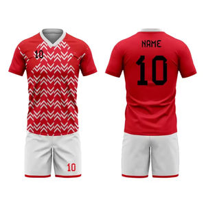 Último Diseño de Uniforme de Fútbol Unisex, Transpirable, de Secado Rápido, 100% Poliéster, Camiseta de Manga Corta y Pantalones Cortos - Product Image 4