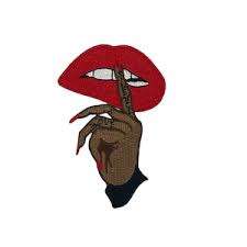 Venta al por mayor de parches bordados de gran tamaño sellado térmico bordado negro chica parche - Product Image 3