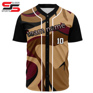 Camiseta de béisbol con estampado de sublimación personalizada de ocio de competición personalizada de alta calidad - Product Image 3