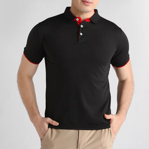 Alta calidad 100% poliéster hombres Golf para camisetas de Polo transpirable Casual Sport Wear Eco-Friendly Front Color sólido al por mayor - Product Image 4