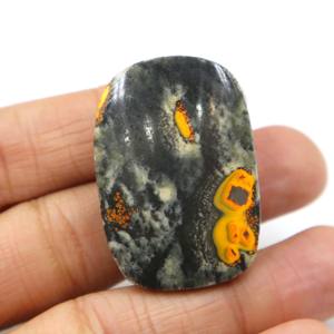 Jaspe Abejorro Natural, Cabujón de Piedra Preciosa, Jaspe Amarillo, Piedra Suelta Lisa, Proveedor Mayorista para Joyería - Product Image 2