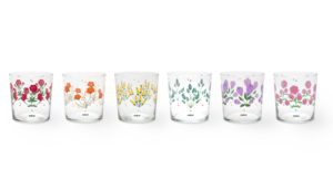 Set di 6 Bicchieri in Vetro Resistente da 350 ml, Design Floreale Multicolore Trasparente Arles Excelsa - Product Image 3